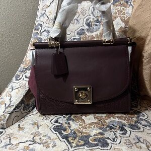 Coach Drifter Turnlock Carryall Satchel oxblood Nwt